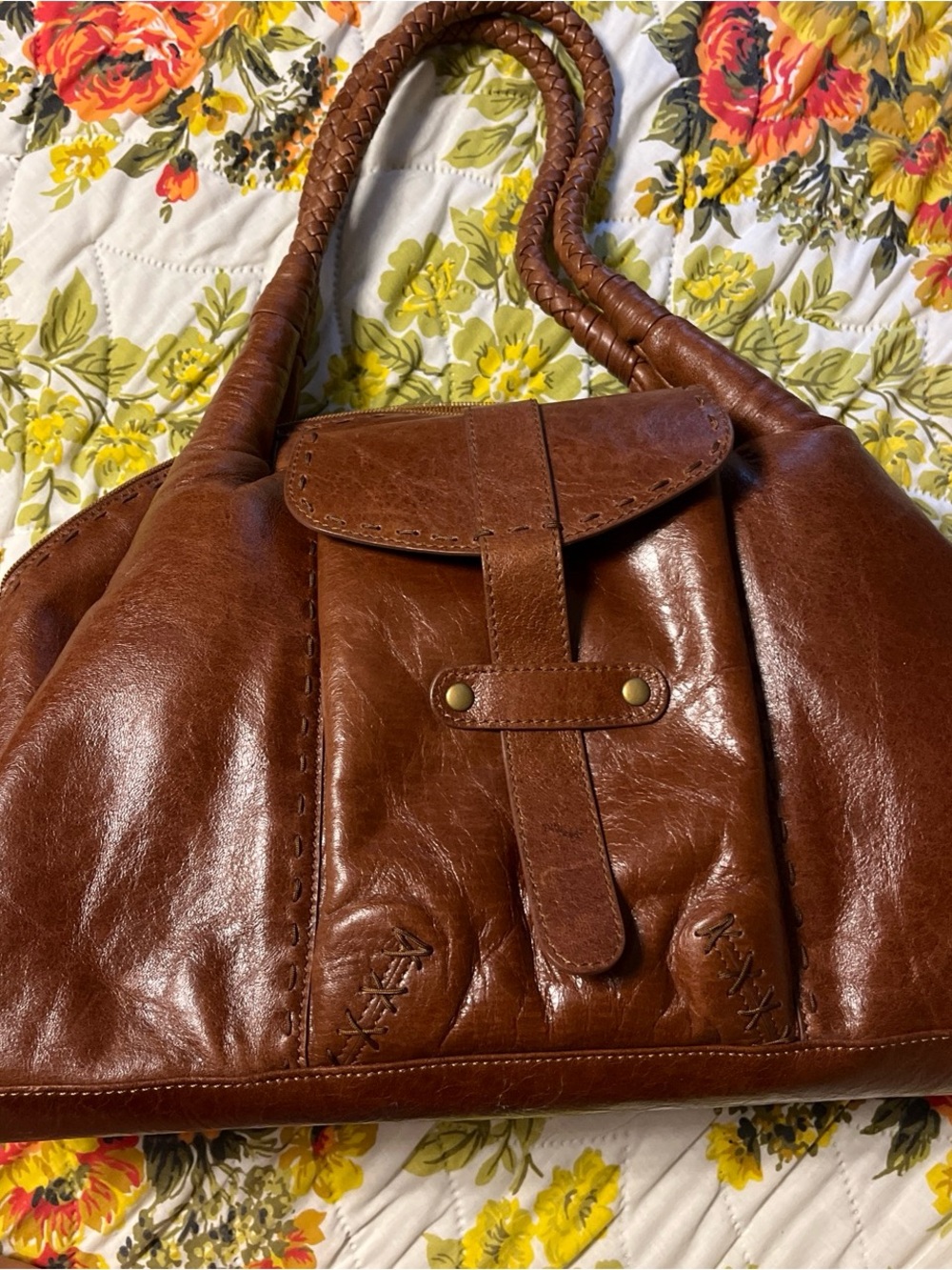 New vintage Leather Shoulder Bag in Brown - Unbranded
